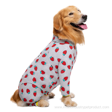 Pet Clothes Golden Labrador Fat Dogs Printed zipper